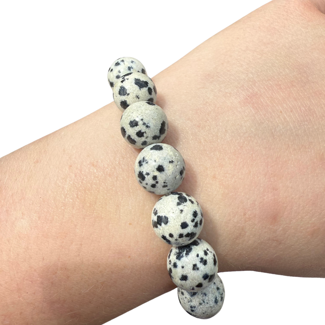 Dalmatian Stone (Jasper) stretchy bracelet