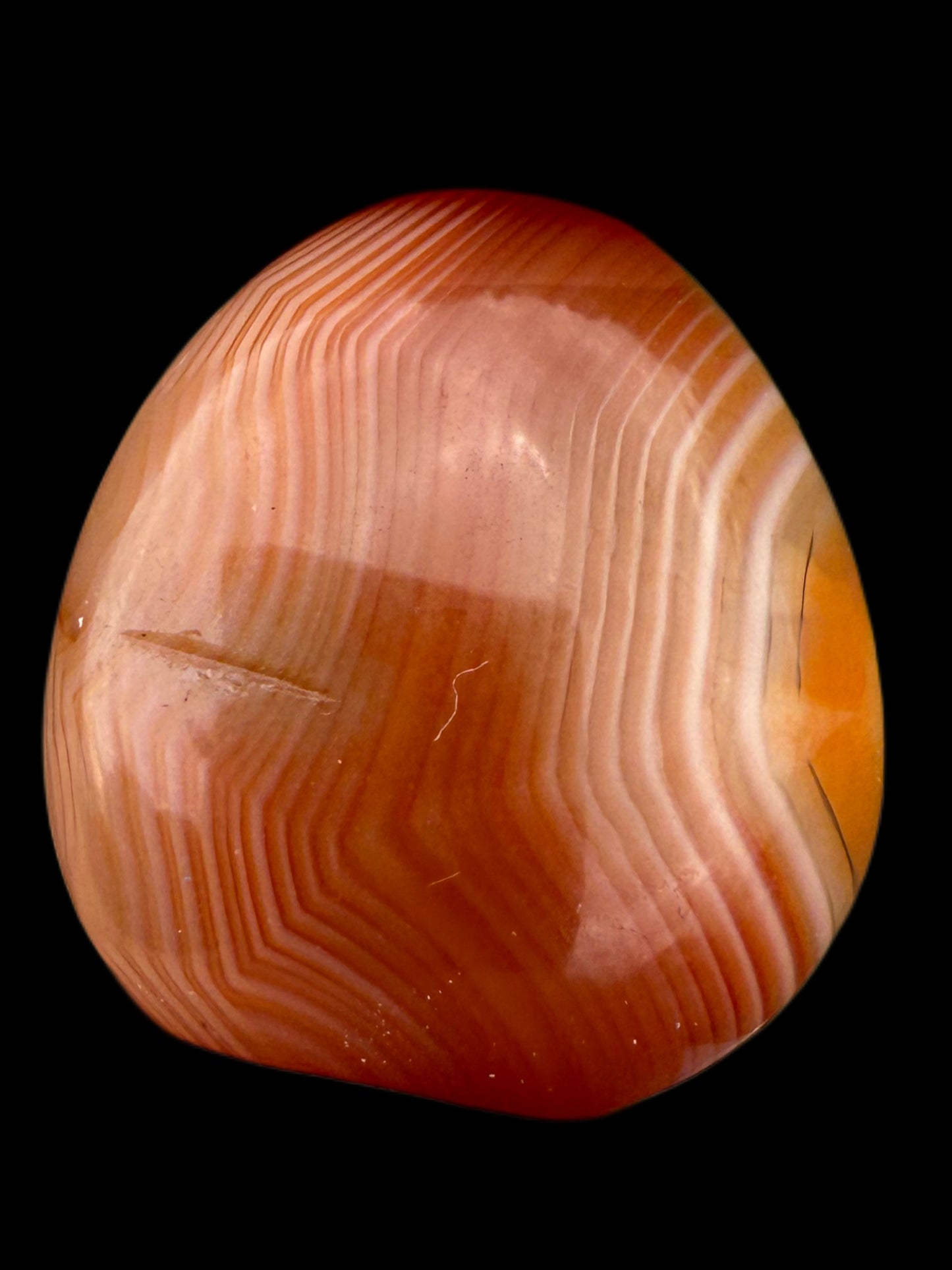 “Once in a Thousand Layers” small carnelian tumble