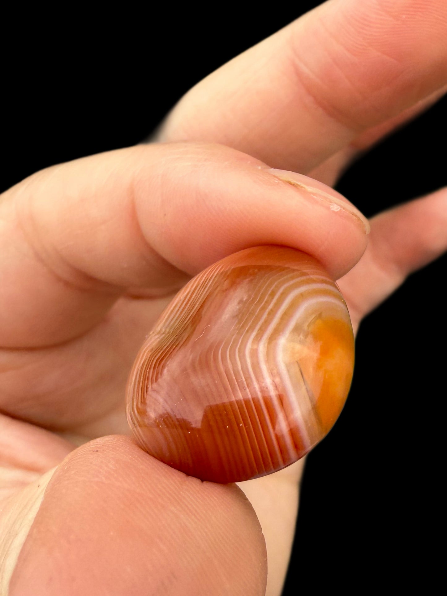 “Once in a Thousand Layers” small carnelian tumble