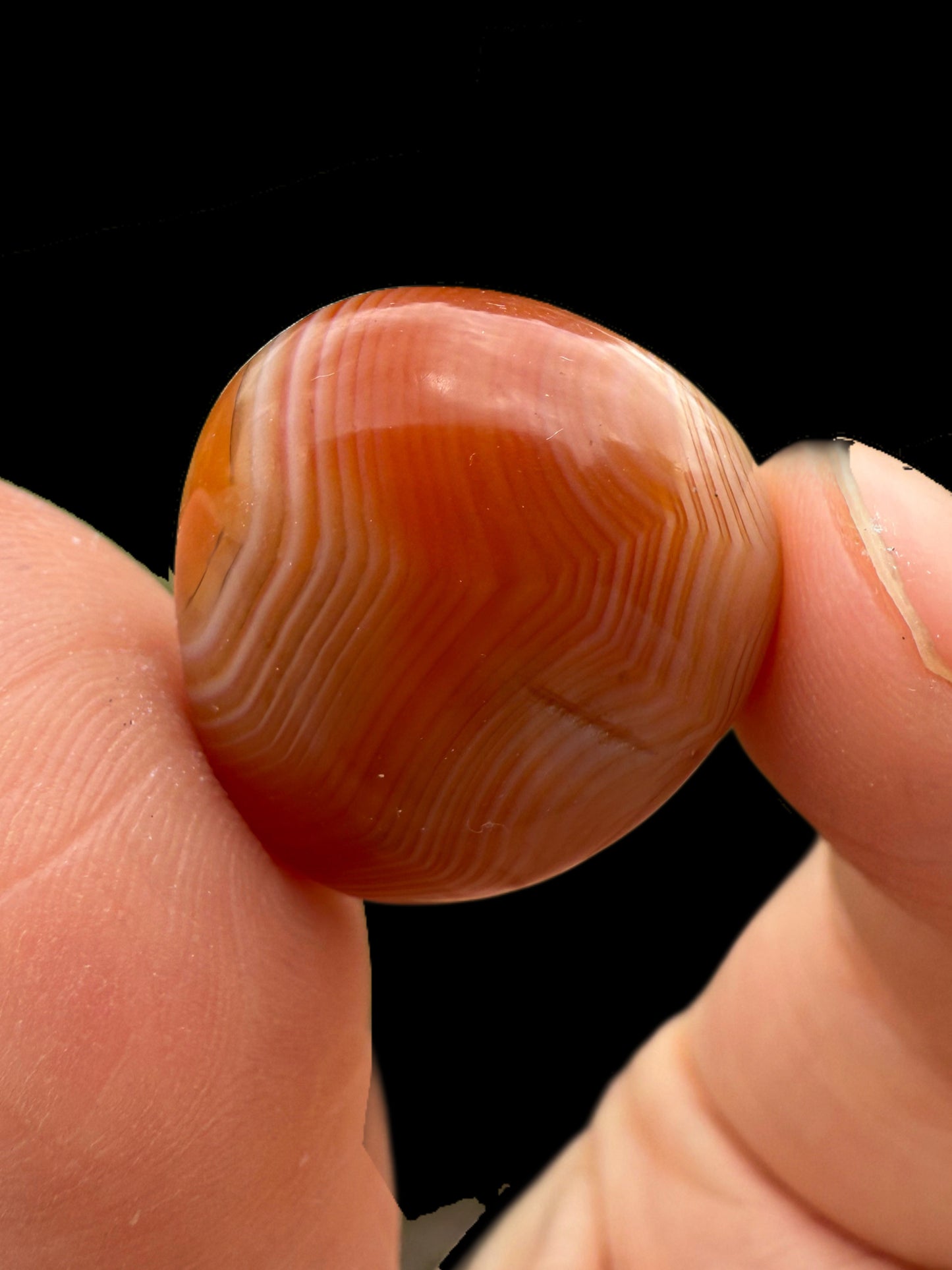 “Once in a Thousand Layers” small carnelian tumble